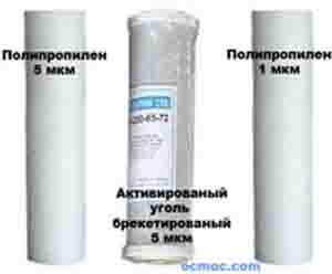 Комплект предварительных картриджей для системы обратного осмоса